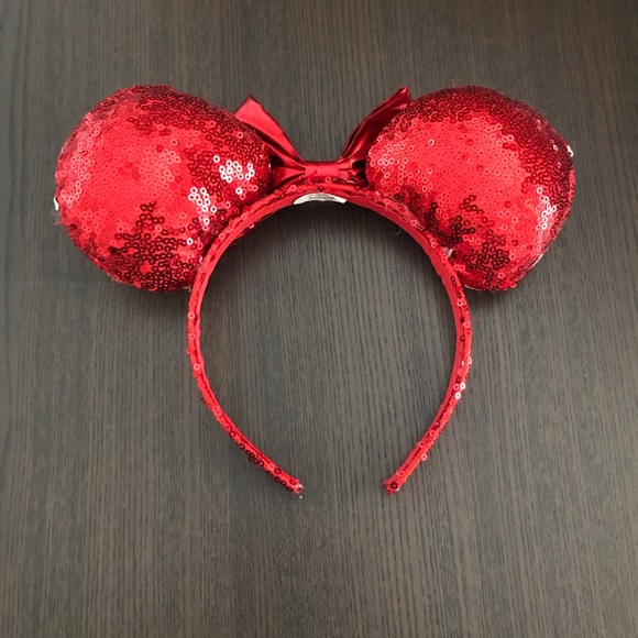Disney Sequin Valentines Day Minnie Mouse Ear - Picture 4 of 5